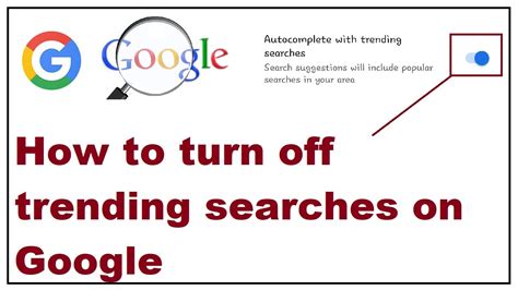 how to turn off trending now on google search